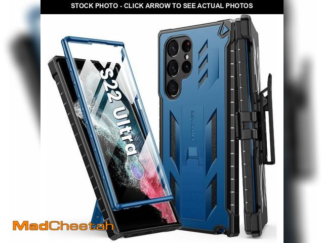 Lot 74-13624862 - FNTCASE for Samsung Galaxy S22 Ultra Case: Built-in Screen Protector &amp; Kickstand &amp; Belt-Clip...