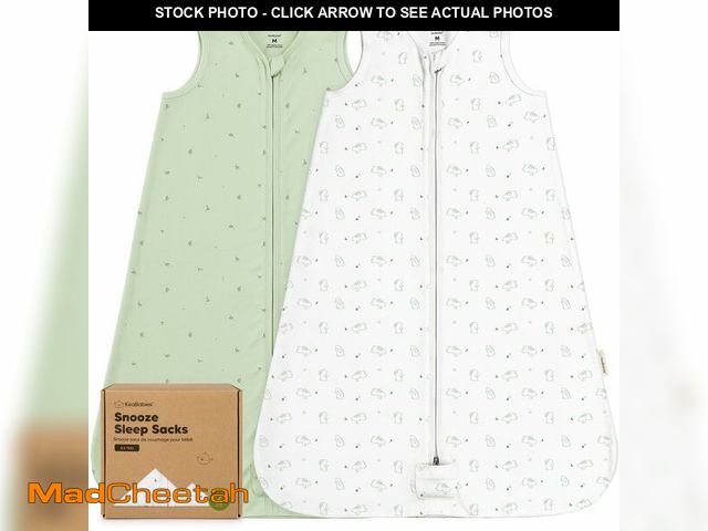 Lot 74-12708390 - 2-Pack Baby Sleep Sacks, Zipper Wearable Blanket - 0.5TOG Organic Cotton, Lightweight, Soft Cozy Tod...