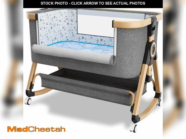 Lot 74-12544482 - whiffee 3 in 1 Baby Bassinet,Bedside Sleeper with Storage Basket and Wheels,Portable Baby Crib with ...