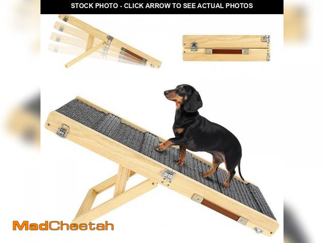 Lot 74-12431747 - 2025 Upgraded Dog Ramp for Couch, Foldable Small Dog Ramp for Low Bed, 4 Adjustable Height from 13''...