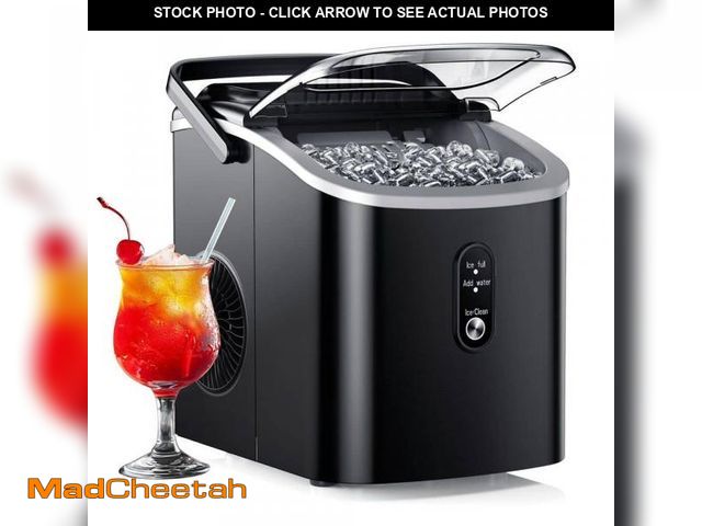 Lot 74-12141771 - SIMZLIFE 9.4 in. 26.5 lb. Bullet Ice Countertop Portable Ice Maker in Black with 9-Cubes/6Mins, Auto...