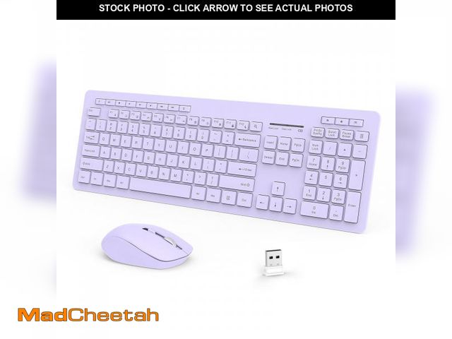 Lot 74-11556412 - seenda Wireless Keyboard and Mouse Combo, 2.4GHz Cordless Quiet Keyboard Mouse with USB Receiver, Fu...
