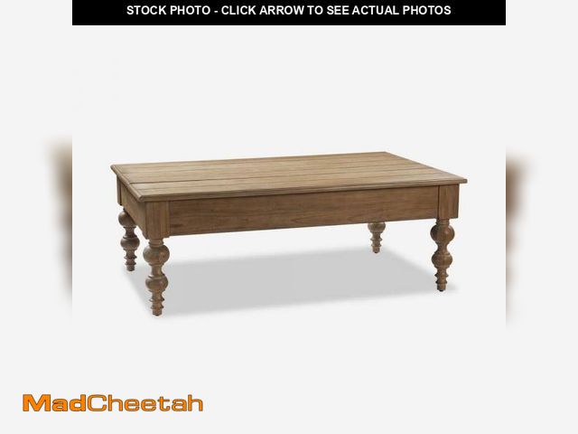 Lot 74-12161071 - JAYDEN CREATION Emma 59.3 in. Acorn Lift Top 4 Legs Coffee Table with Storage Shelf and Solid Rubber...