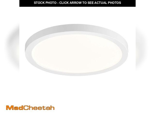 Lot 74-12690916 - Commercial Electric Flexinstall LED 14 in. White Disklight Recessed Ceiling Light for Home with 5CCT...
