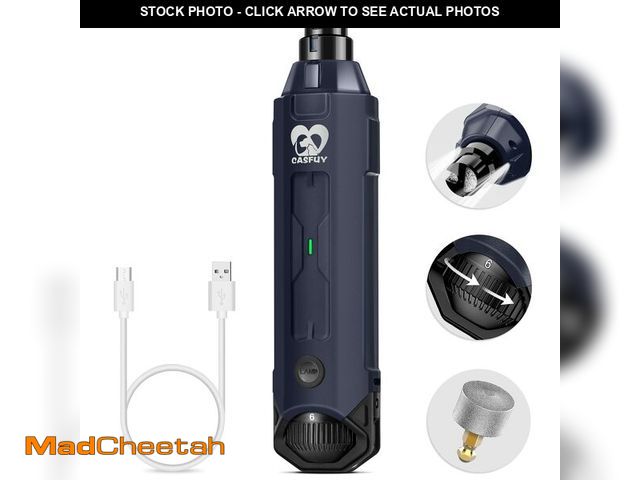 Lot 74-13623062 - Casfuy 6-Speed Dog Nail Grinder - Newest Enhanced Pet Nail Grinder Super Quiet Rechargeable Electric...