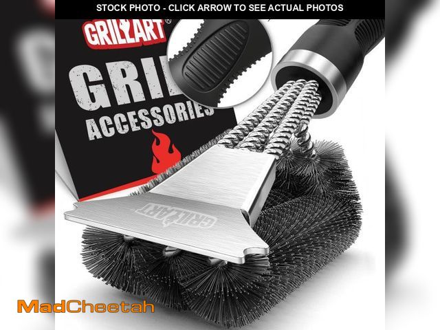 Lot 74-12049519 - GRILLART Grill Brush and Scraper, Extra Strong BBQ Cleaner Accessories, Safe Wire Bristles Barbecue ...