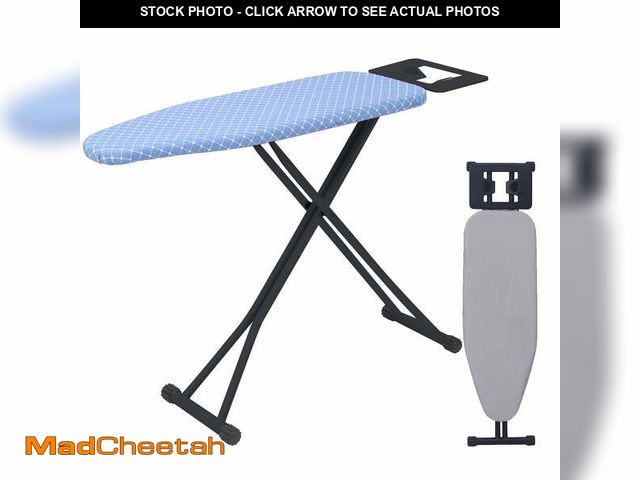 Lot 74-12766491 - Kailwokk Ironing Board with 43"x 12" Replaceable Cotton Covers with Fibre Pads,Foldable Iron Board w...