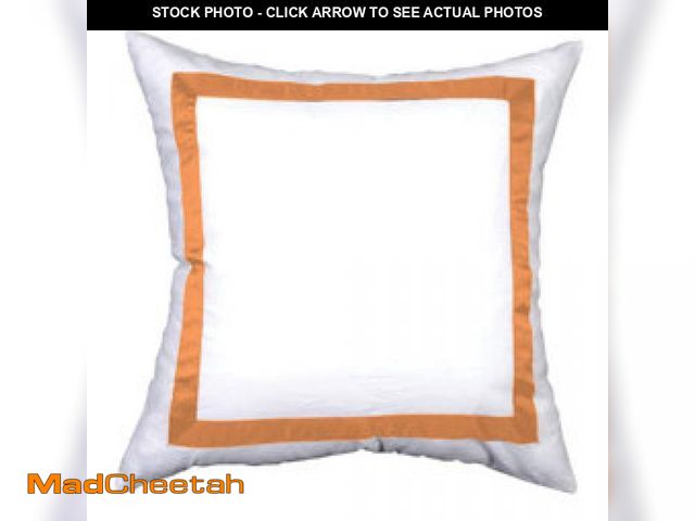 Lot 74-5717022 - Darby Home Co Thrapst Sham KX2968 Color: White / Orange, Size: Eur 24'' H X 24'' W X 6'' - USED