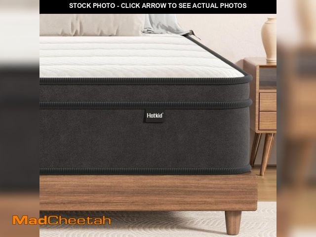 Lot 74-12198299 - Hotkid,Queen Mattress,10 Inch High Density Foam Hybrid Mattresses in a Box with Individual Pocket Sp...