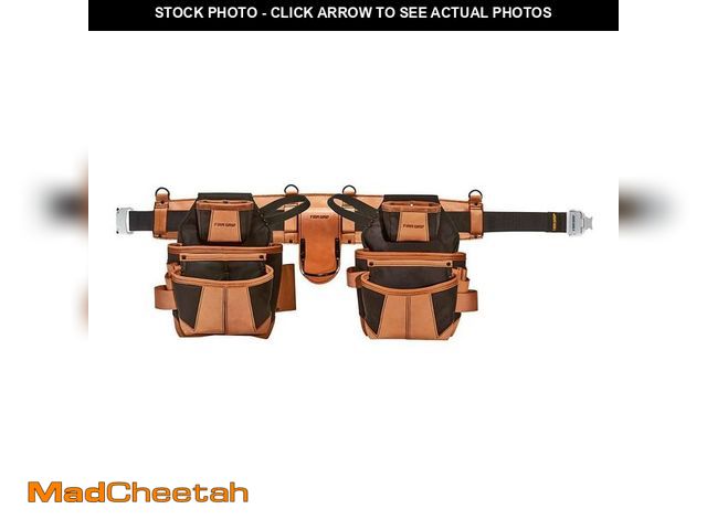 Lot 74-12691425 - FIRM GRIP Build-A-Rig Hybrid Leather/Nylon Framer Tool Rig - Size Small/Medium - UNUSED