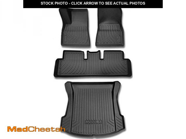 Lot 74-9865239 - SUPER LINER Tesla Model 3 Floor Mats 2021 2022 2023 All-Weather Floor Mats Set (6 Pieces) | Custom F...