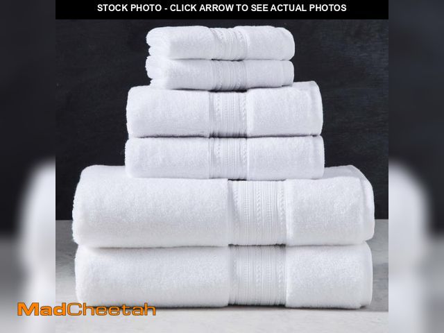 Lot 74-12526702 - Better Homes &amp; Gardens Signature Soft Solid 6 Piece Towel Set,Arctic White - UNUSED