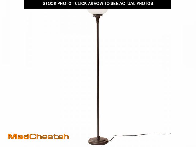 Lot 74-12422763 - Better Homes &amp; Gardens 71" New Ribbed Frosted Glass Oil Rubbed Bronze Floor Lamp, Modern Styling...