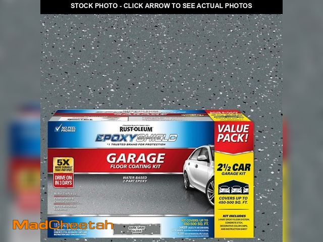 Lot 74-14590503 - Rust-Oleum EpoxyShield 240 oz. Dark Gray Gloss 2.5-Car Garage Floor Kit 365186 - UNUSED