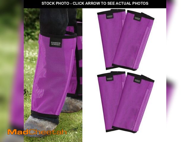 Lot 74-14060139 - Harrison Howard Loose Fitting Fly Boots UV-Protective Extra Tough Mesh Ventilated Four Fasteners Sta...