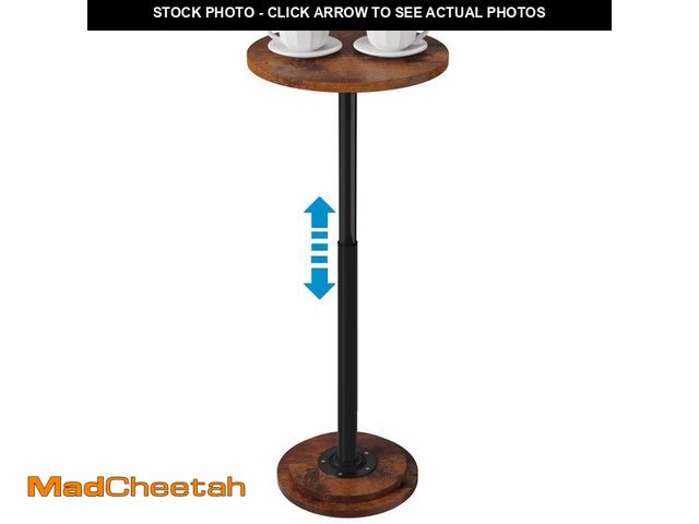 Lot 74-14210007 - Jchccu Drink Table, Small Side Table with Adjustable Height &amp; Heavy-Duty Design, Pedestal Martin...