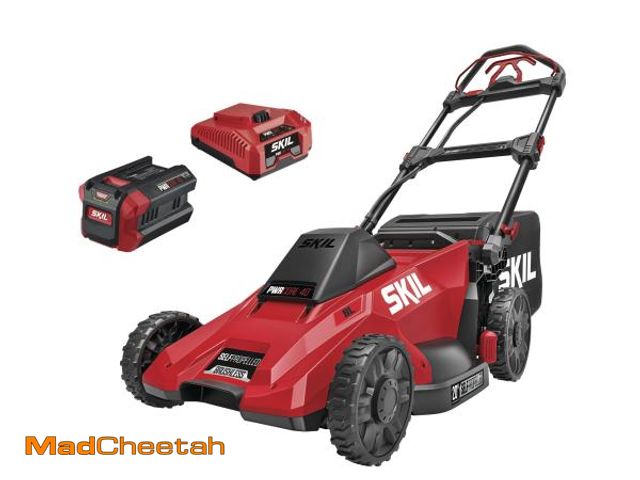 Lot 74-12263369 - SKIL PWR CORE 40 Brushless 40V 20" Self-Propelled Mower Kit Including 6.0Ah Battery and Auto PWR JUM...