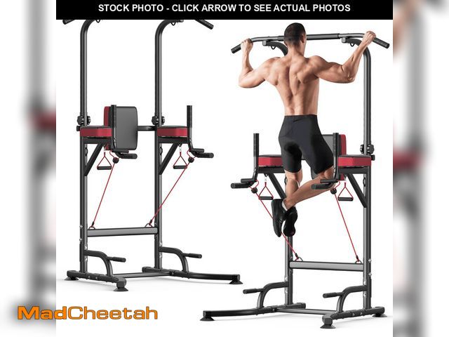 Lot 74-14354272 - AQUVII Pull Up Rack Bar, 450 LBs Power Tower Dip Bar Station Dip Stand Multi-Function Home Strength ...
