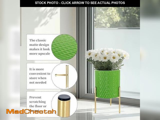 Lot 74-12282969 - Growsun Plant Pots with Stands, Set of 3 - Indoor Flower Pots with Drain Holes &amp; Rubber Stoppers...