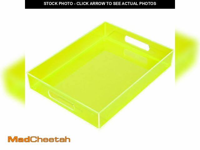 Lot 74-14061446 - Large Acrylic Tray Ottoman Coffee Table Tray with Handles 17x13'' Decorative Serving Platter for Foo...