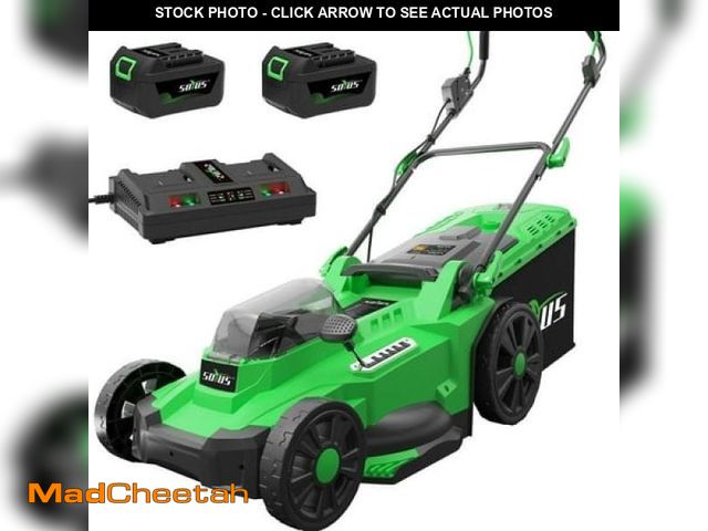 Lot 74-12087694 - SOYUS Electric Lawn Mower Cordless  17 Inch 40V Battery Powered Lawn Mower with Brushless Motor  6 P...