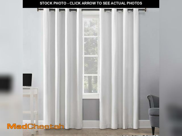Lot 74-12686004 - Sun Zero Columbia Thermal Insulated 100% Blackout Grommet Curtain , 40" X 84", White (Single Panel) ...