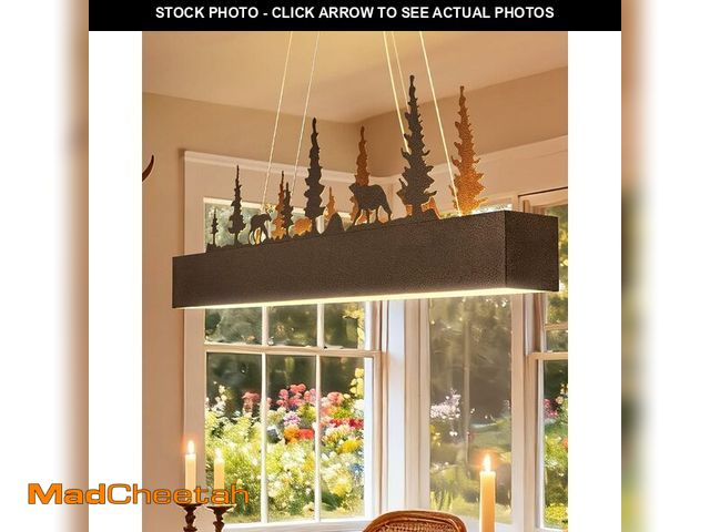 Lot 74-13563291 - TOCHIC Farmhouse Dining Room Chandelier, Rustic Kitchen Chandelier Light Fixture Over Table, Antique...