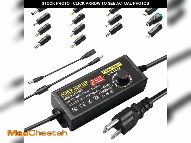 Lot 74-14205026 - 144W Adjustable Power Supply Adapter 3V~24V 6A Universal Variable Switching Power Adapter 100V-240V ...
