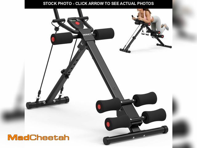 Lot 74-14250671 - DERACY Ab Workout Machine Adjustable Ab Trainer Abdominal Trainer for Home Gym Foldable Ab Crunch Ma...