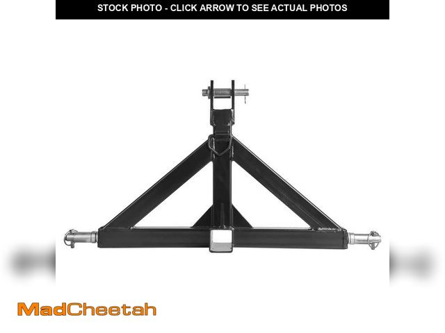 Lot 74-13693528 - VEVOR 3-Point Hitch Receiver with 2 in. Receiver, 3pt Quick Hitch Attachment, 3,000 lbs. Capacity, H...