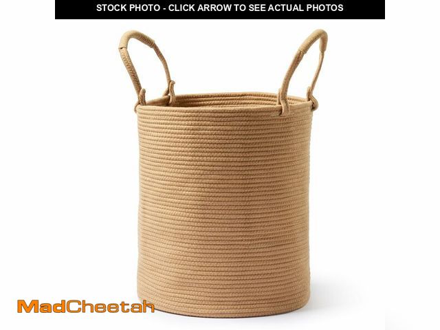 Lot 74-13951445 - Kodomoore Laundry Basket Ã¢â¬â Laundry Hamper for Clothes, Blankets, Yoga Mat Ã¢â¬â Woven Cott...