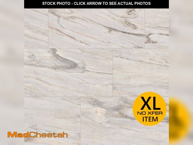 Lot 74-13612113 - 12-Cases-Fenbrook Regal White 12 in. x 24 in. Polished Porcelain Marble Look Floor and Wall Tile (15...