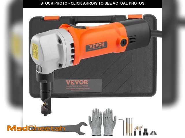 Lot 74-14345503 - VEVOR Sheet Metal Nibbler, 550-Watt Powerful 2200 RPM High Speed, 360-Degree Rotation Electric Nibbl...