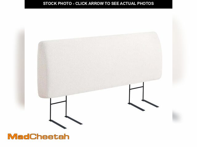 Lot 74-13766524 - Pinmoco Upholstered Foam Headboard for King Bed, Height Adjustable and Ergonomic Head Board, Teddy V...