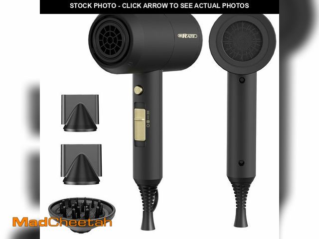 Lot 74-12705702 - SHRATE Lightweight Ionic Hair Dryer with Diffuser - Powerful 1800W Blow Dryer for Fast Drying - Prof...