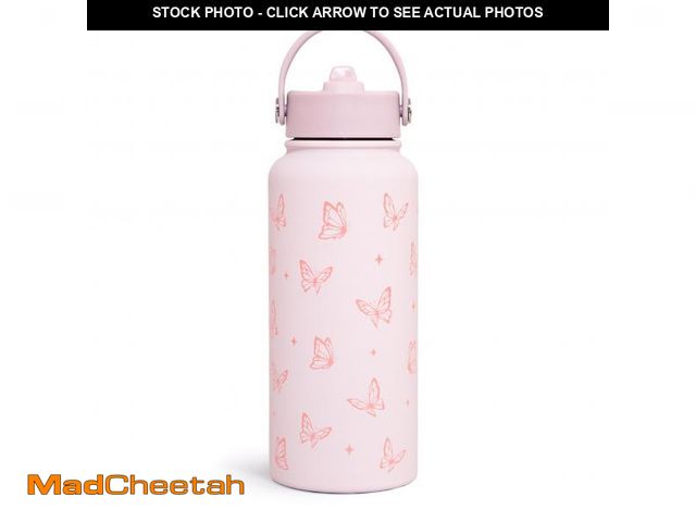 Lot 74-12312540 - SANDJEST Butterfly Water Bottle Insulated Vacuum Stainless Steel 32oz with Lid, Gifts for Women Girl...