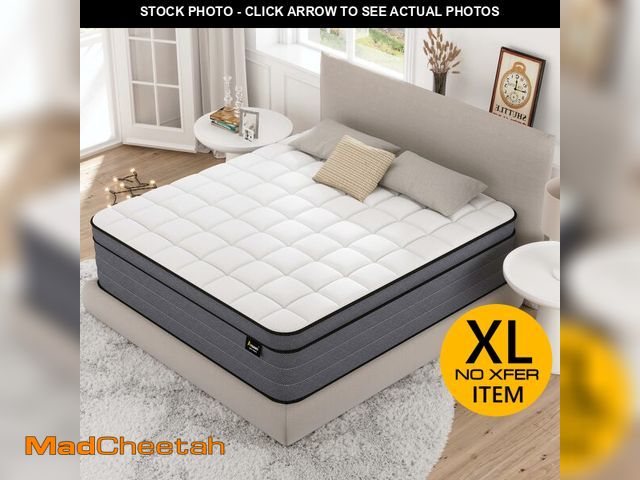 Lot 74-13789674 - Ayeawo King Size Hybrid Mattress 14 Inch, Colchon King Size, Bed in a Box with Individual Spring, Lu...