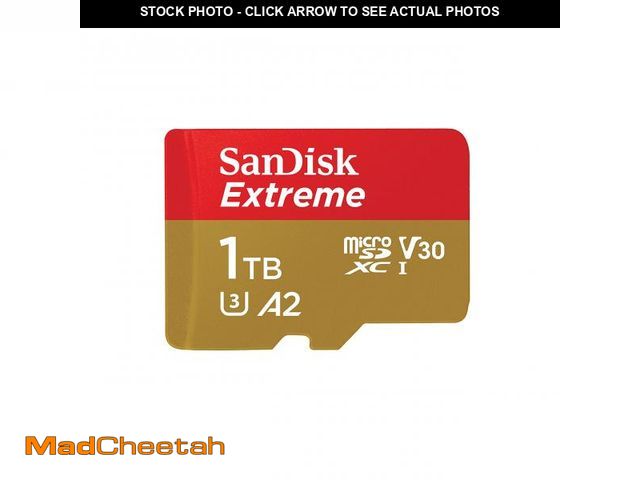 Lot 74-12312531 - SanDisk 1TB Extreme microSDXC UHS-I Memory Card with Adapter - Up to 190MB/s, C10, U3, V30, 4K, 5K, ...