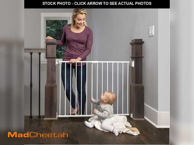 Lot 74-14305148 - Regalo Safety 24"-40.5" Extra Wide Baby Gate for Stairs &amp; Hallways, Hardware Mounted 2-in-1 Stai...