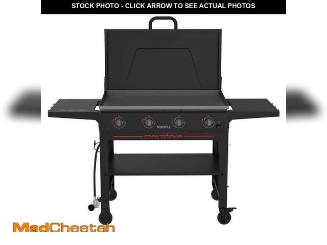 Lot 74-14355351 - Nexgrill Daytona 4-Burner Propane Gas Griddle with Lid in Black - UNUSED