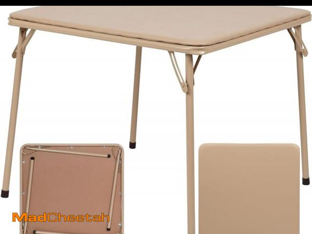 Lot 74-12136965 - FurnitureR Folding Dining Table, 31.5-Inch Square Card Table with Collapsible Legs, Portable and Lig...
