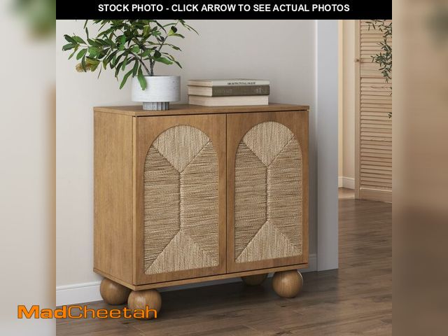 Lot 74-12785333 - Nathan James Leah Boho Entryway Storage Cabinet or Sideboard Cabinet for Kitchen or Living Room with...