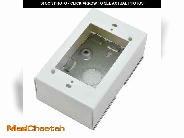 Lot 74-13021224 - Set Of 5 Wiremold 500 and 700 Series Metal Raceway 1-3/4 in. Deep 1-Gang Electrical Switch/Receptacl...