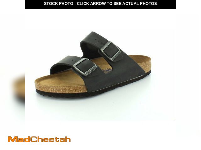 Lot 74-12433685 - Birkenstock 75248144 Arizona SFB Black Oil LTR 44 - UNUSED