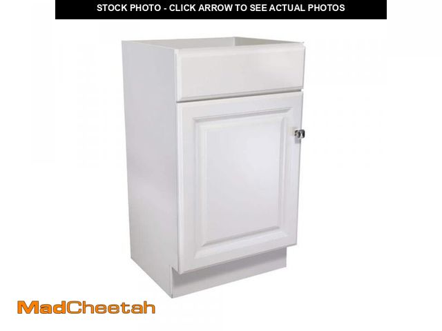 Lot 74-12147454 - Design House Wyndham 18 in. 1-Door Bath Vanity Cabinet Only in White (Ready to Assemble) - UNUSED