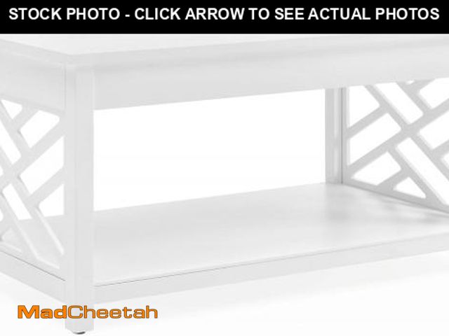 Lot 74-12137598 - Coventry 36 in. W Solid Wood Coffee Table, Traditional to Modern Design, Open-Detailing Accent Furni...