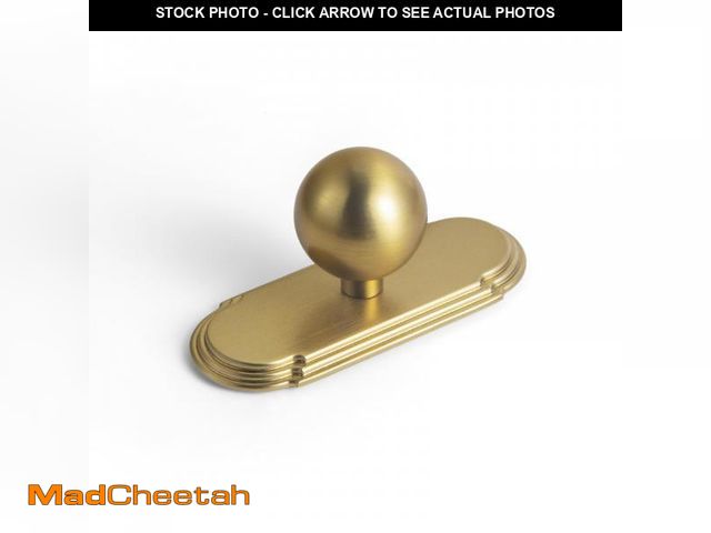Lot 74-11550598 - Goo-Ki 1.0''(24mm) Dia Cabinet Knob with Backplate,Brushed Gold Drawer Knobs with Zinc Alloy Materia...
