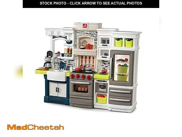 Lot 74-12664667 - (FRIDGE,TOP ON OVER ONLY) Step2 Elegant Edge Kids Kitchen Playset, Indoor/Outdoor Kitchenette, Inter...