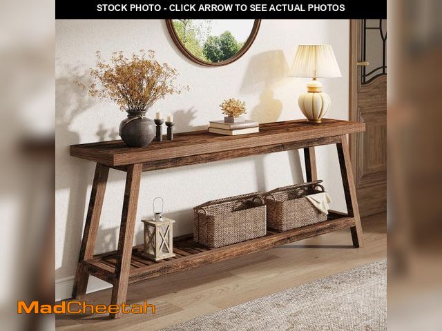 Lot 74-12136237 - Tribesigns 70.86-Inch Console Table for Entyrway, Farmhouse 2-Tier Entry Entrance Table, Narrow Long...