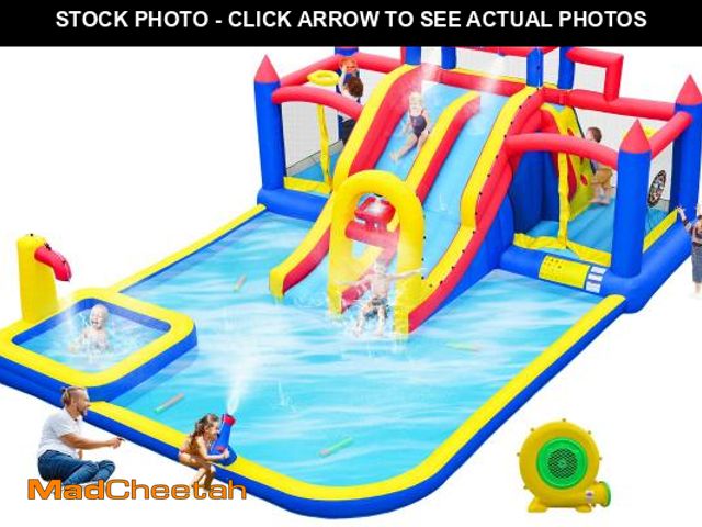 Lot 74-12153219 - *SEE DETAILS* Large Inflatable Water Slide for Big Kids, Water Bounce House, Outdoor Blow Up Pool, C...